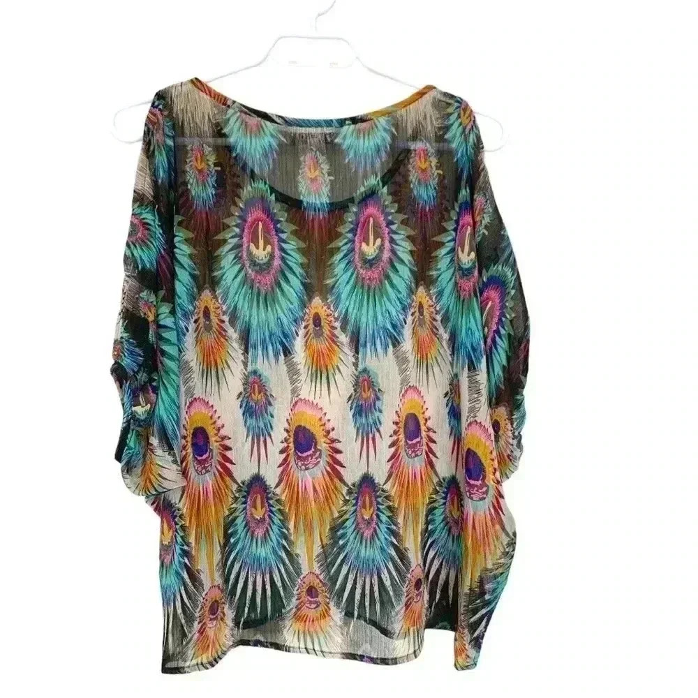 Buffalo semi sheer top with shoulder cutouts, XS,EUC - Picture 3 of 4